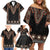 Bula Fiji Dashiki Vintage Fijian Masi Tapa Pattern Family Matching Off Shoulder Short Dress and Hawaiian Shirt LT14 - Polynesian Pride