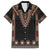 Bula Fiji Dashiki Vintage Fijian Masi Tapa Pattern Family Matching Puletasi Dress and Hawaiian Shirt LT14 Dad's Shirt - Short Sleeve Brown - Polynesian Pride