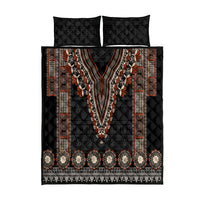 Bula Fiji Dashiki Vintage Fijian Masi Tapa Pattern Quilt Bed Set LT14 Brown - Polynesian Pride