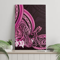 Pink Polynesia Easter Day Canvas Wall Art Eggs With Bunny Polynesian Pattern LT14 - Polynesian Pride