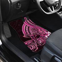 Pink Polynesia Easter Day Car Mats Eggs With Bunny Polynesian Pattern LT14 - Polynesian Pride