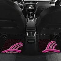 Pink Polynesia Easter Day Car Mats Eggs With Bunny Polynesian Pattern LT14 Set 2pcs - Back Pink - Polynesian Pride