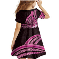 Pink Polynesia Easter Day Family Matching Mermaid Dress and Hawaiian Shirt Eggs With Bunny Polynesian Pattern LT14 - Polynesian Pride