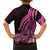 Pink Polynesia Easter Day Family Matching Off Shoulder Maxi Dress and Hawaiian Shirt Eggs With Bunny Polynesian Pattern