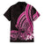 Pink Polynesia Easter Day Family Matching Off Shoulder Maxi Dress and Hawaiian Shirt Eggs With Bunny Polynesian Pattern