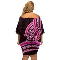 Pink Polynesia Easter Day Family Matching Off Shoulder Short Dress and Hawaiian Shirt Eggs With Bunny Polynesian Pattern LT14 - Polynesian Pride
