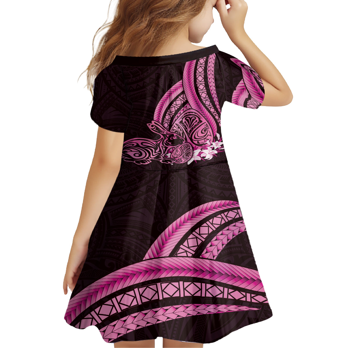 Pink Polynesia Easter Day Family Matching Tank Maxi Dress and Hawaiian Shirt Eggs With Bunny Polynesian Pattern LT14 - Polynesian Pride