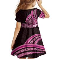 Pink Polynesia Easter Day Family Matching Tank Maxi Dress and Hawaiian Shirt Eggs With Bunny Polynesian Pattern LT14 - Polynesian Pride