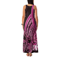 Pink Polynesia Easter Day Family Matching Tank Maxi Dress and Hawaiian Shirt Eggs With Bunny Polynesian Pattern LT14 - Polynesian Pride