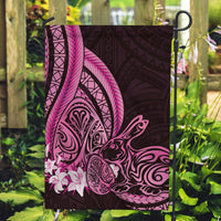 Pink Polynesia Easter Day Garden Flag Eggs With Bunny Polynesian Pattern LT14 Garden Flag Pink - Polynesian Pride
