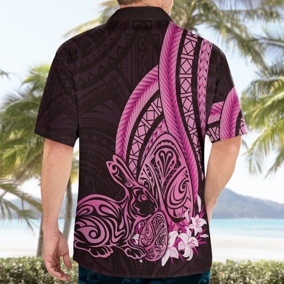 Pink Polynesia Easter Day Hawaiian Shirt Eggs With Bunny Polynesian Pattern LT14 - Polynesian Pride