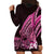 Pink Polynesia Easter Day Hoodie Dress Eggs With Bunny Polynesian Pattern