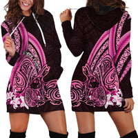 Pink Polynesia Easter Day Hoodie Dress Eggs With Bunny Polynesian Pattern LT14 - Polynesian Pride