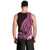 Pink Polynesia Easter Day Men Tank Top Eggs With Bunny Polynesian Pattern