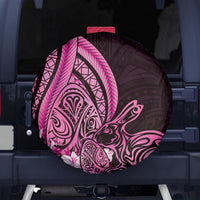 Pink Polynesia Easter Day Spare Tire Cover Eggs With Bunny Polynesian Pattern LT14 - Polynesian Pride