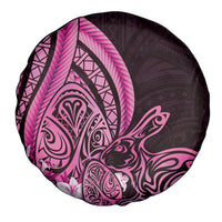 Pink Polynesia Easter Day Spare Tire Cover Eggs With Bunny Polynesian Pattern LT14 - Polynesian Pride