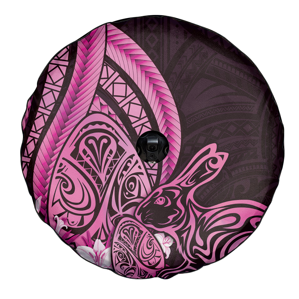 Pink Polynesia Easter Day Spare Tire Cover Eggs With Bunny Polynesian Pattern LT14 - Polynesian Pride