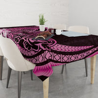 Pink Polynesia Easter Day Tablecloth Eggs With Bunny Polynesian Pattern LT14 - Polynesian Pride