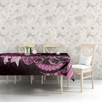 Pink Polynesia Easter Day Tablecloth Eggs With Bunny Polynesian Pattern LT14 - Polynesian Pride