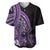 Purple Polynesia Easter Day Baseball Jersey Eggs With Bunny Polynesian Pattern