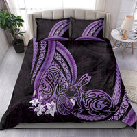 Purple Polynesia Easter Day Bedding Set Eggs With Bunny Polynesian Pattern LT14 - Polynesian Pride