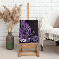 Purple Polynesia Easter Day Canvas Wall Art Eggs With Bunny Polynesian Pattern LT14 - Polynesian Pride