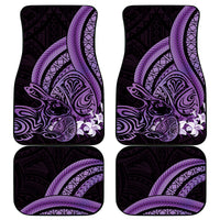 Purple Polynesia Easter Day Car Mats Eggs With Bunny Polynesian Pattern LT14 - Polynesian Pride