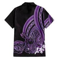 Purple Polynesia Easter Day Family Matching Long Sleeve Bodycon Dress and Hawaiian Shirt Eggs With Bunny Polynesian Pattern LT14 - Polynesian Pride