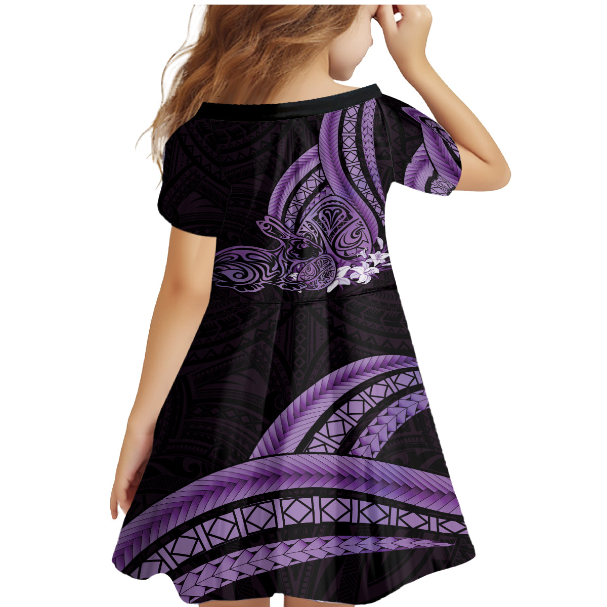 Purple Polynesia Easter Day Family Matching Mermaid Dress and Hawaiian Shirt Eggs With Bunny Polynesian Pattern LT14 - Polynesian Pride