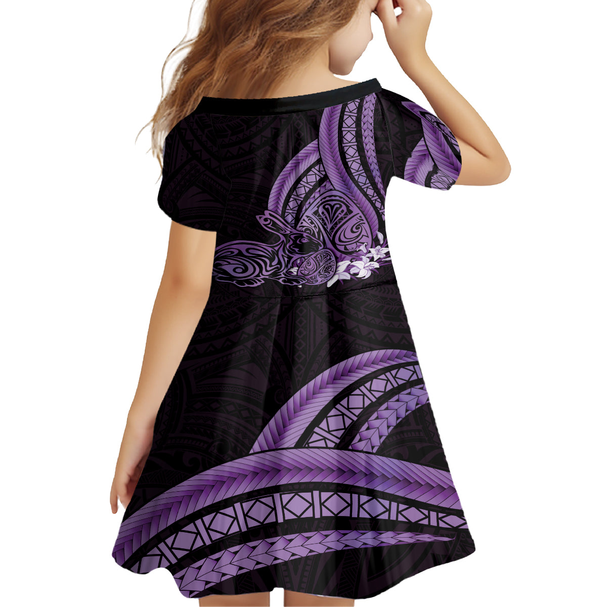Purple Polynesia Easter Day Family Matching Summer Maxi Dress and Hawaiian Shirt Eggs With Bunny Polynesian Pattern LT14 - Polynesian Pride