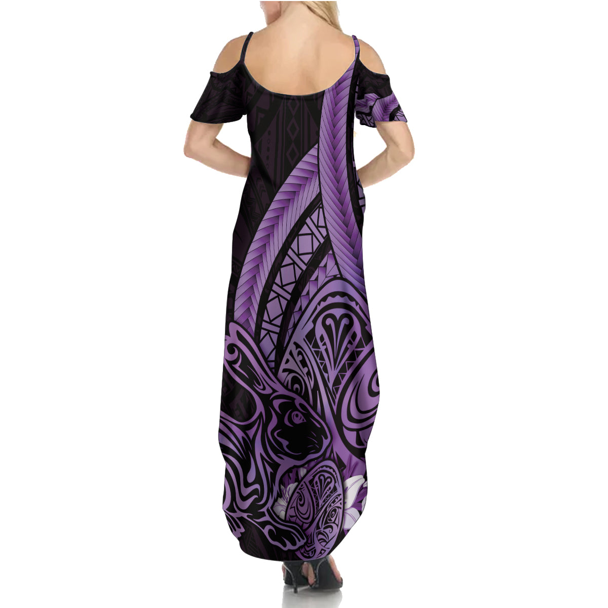 Purple Polynesia Easter Day Family Matching Summer Maxi Dress and Hawaiian Shirt Eggs With Bunny Polynesian Pattern LT14 - Polynesian Pride
