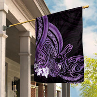Purple Polynesia Easter Day Garden Flag Eggs With Bunny Polynesian Pattern LT14 House Flag Purple - Polynesian Pride