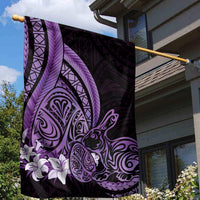 Purple Polynesia Easter Day Garden Flag Eggs With Bunny Polynesian Pattern LT14 - Polynesian Pride