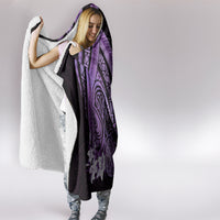 Purple Polynesia Easter Day Hooded Blanket Eggs With Bunny Polynesian Pattern LT14 - Polynesian Pride