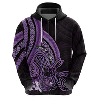 Purple Polynesia Easter Day Hoodie Eggs With Bunny Polynesian Pattern LT14 - Polynesian Pride