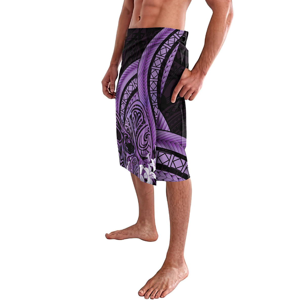 Purple Polynesia Easter Day Lavalava Eggs With Bunny Polynesian Pattern LT14 - Polynesian Pride