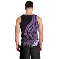 Purple Polynesia Easter Day Men Tank Top Eggs With Bunny Polynesian Pattern LT14 - Polynesian Pride