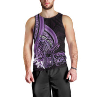 Purple Polynesia Easter Day Men Tank Top Eggs With Bunny Polynesian Pattern LT14 - Polynesian Pride