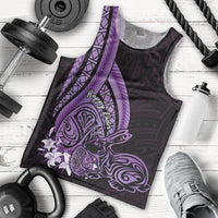 Purple Polynesia Easter Day Men Tank Top Eggs With Bunny Polynesian Pattern LT14 - Polynesian Pride