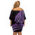 Purple Polynesia Easter Day Off Shoulder Short Dress Eggs With Bunny Polynesian Pattern