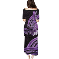 Purple Polynesia Easter Day Puletasi Eggs With Bunny Polynesian Pattern LT14 - Polynesian Pride