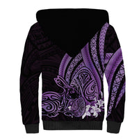 Purple Polynesia Easter Day Sherpa Hoodie Eggs With Bunny Polynesian Pattern LT14 - Polynesian Pride
