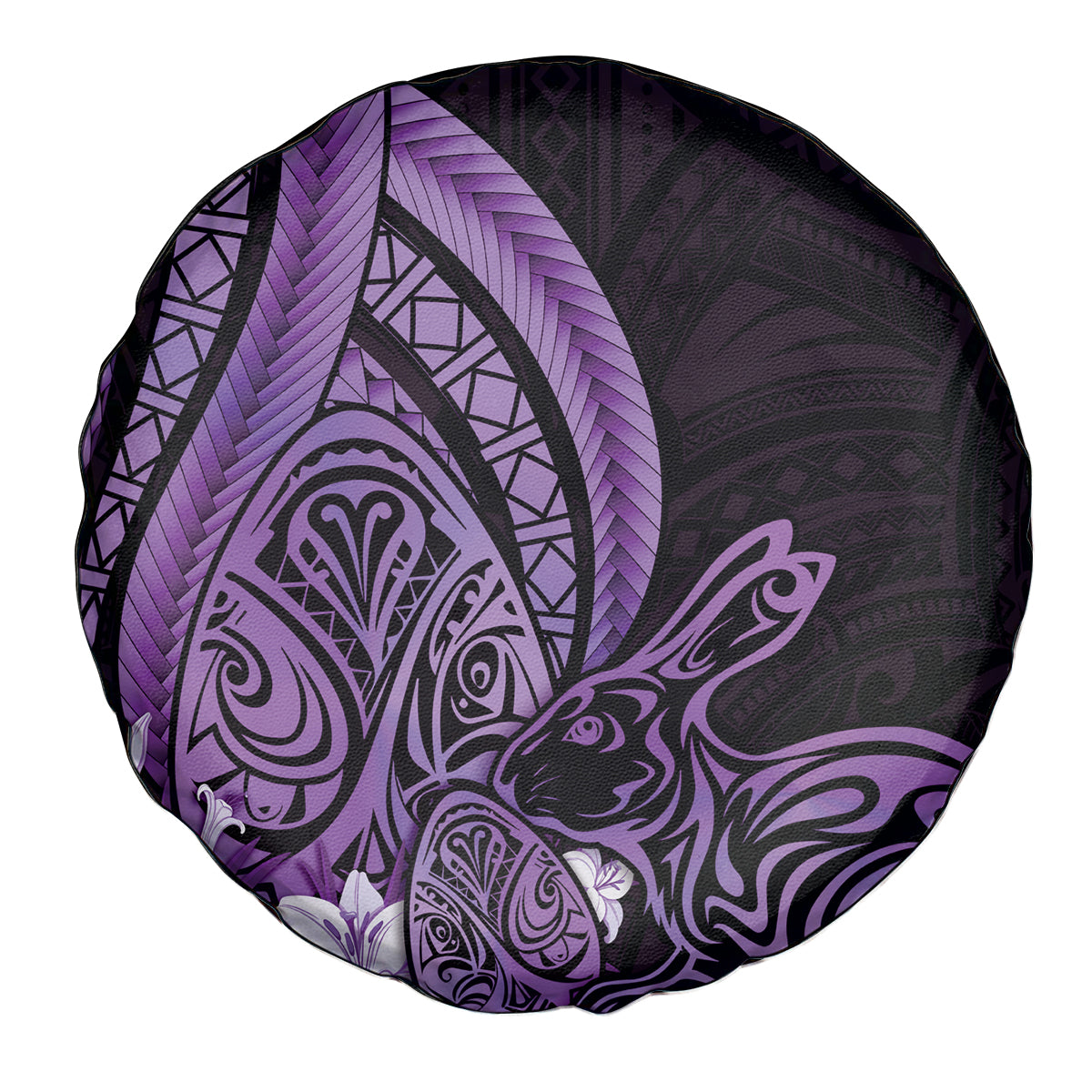 Purple Polynesia Easter Day Spare Tire Cover Eggs With Bunny Polynesian Pattern LT14 - Polynesian Pride