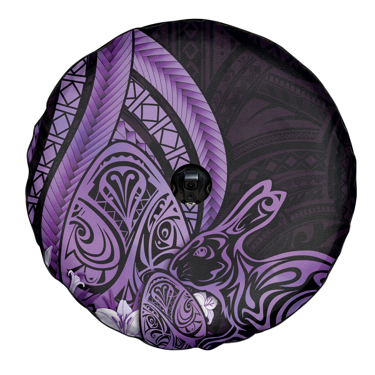 Purple Polynesia Easter Day Spare Tire Cover Eggs With Bunny Polynesian Pattern LT14 - Polynesian Pride