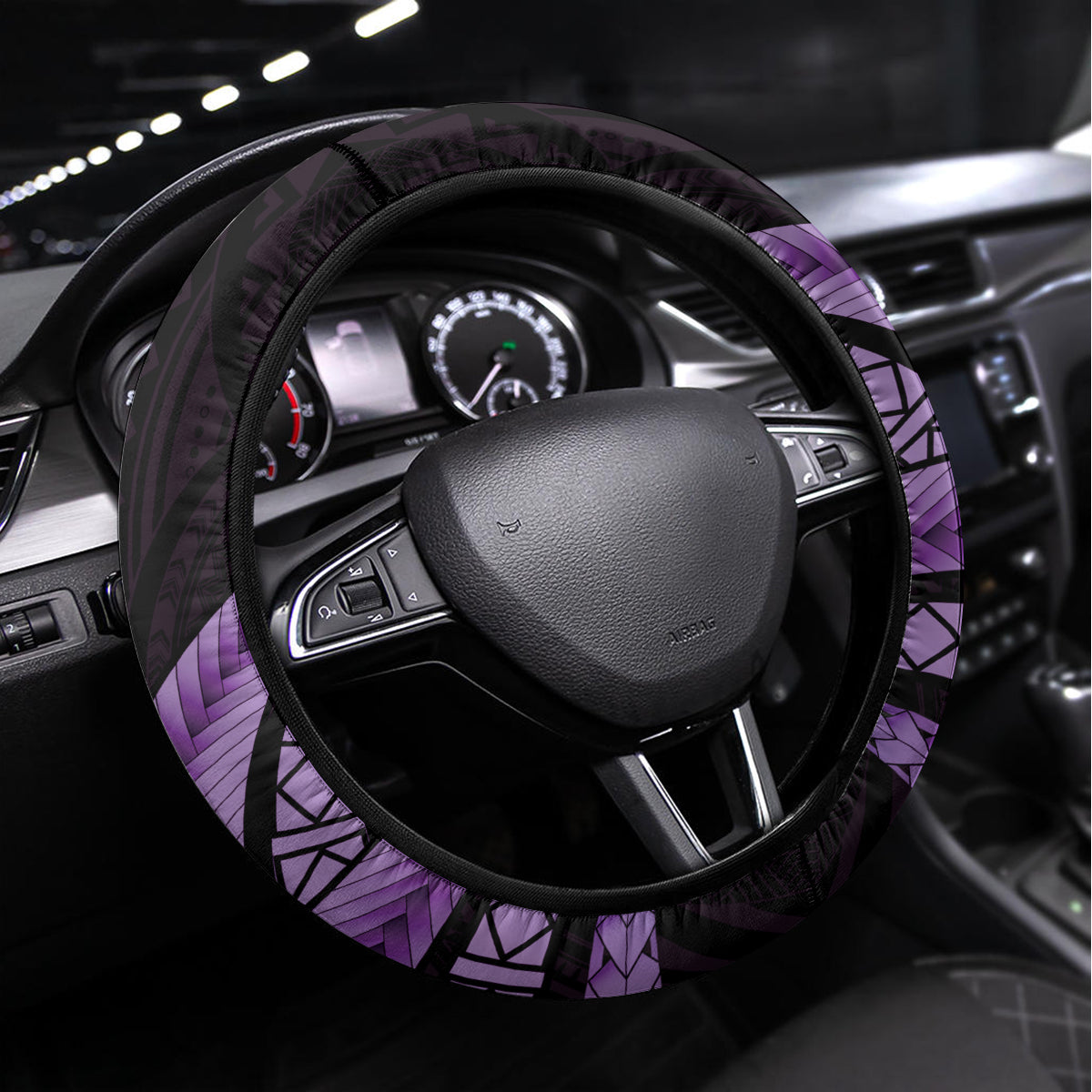 Purple Polynesia Easter Day Steering Wheel Cover Eggs With Bunny Polynesian Pattern LT14 Universal Fit Purple - Polynesian Pride
