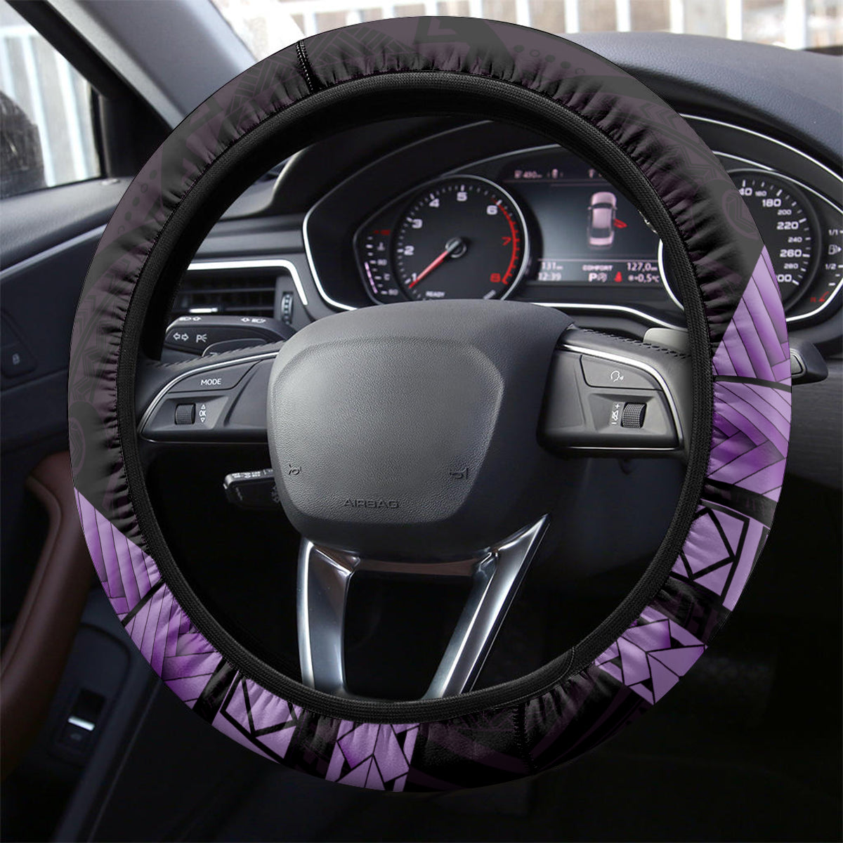Purple Polynesia Easter Day Steering Wheel Cover Eggs With Bunny Polynesian Pattern LT14 - Polynesian Pride