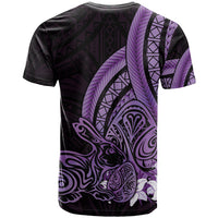 Purple Polynesia Easter Day T Shirt Eggs With Bunny Polynesian Pattern