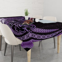 Purple Polynesia Easter Day Tablecloth Eggs With Bunny Polynesian Pattern LT14 - Polynesian Pride