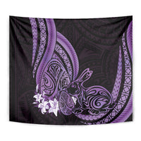 Purple Polynesia Easter Day Tapestry Eggs With Bunny Polynesian Pattern LT14 - Polynesian Pride