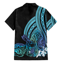 Turquoise Polynesia Easter Day Family Matching Mermaid Dress and Hawaiian Shirt Eggs With Bunny Polynesian Pattern LT14 - Polynesian Pride